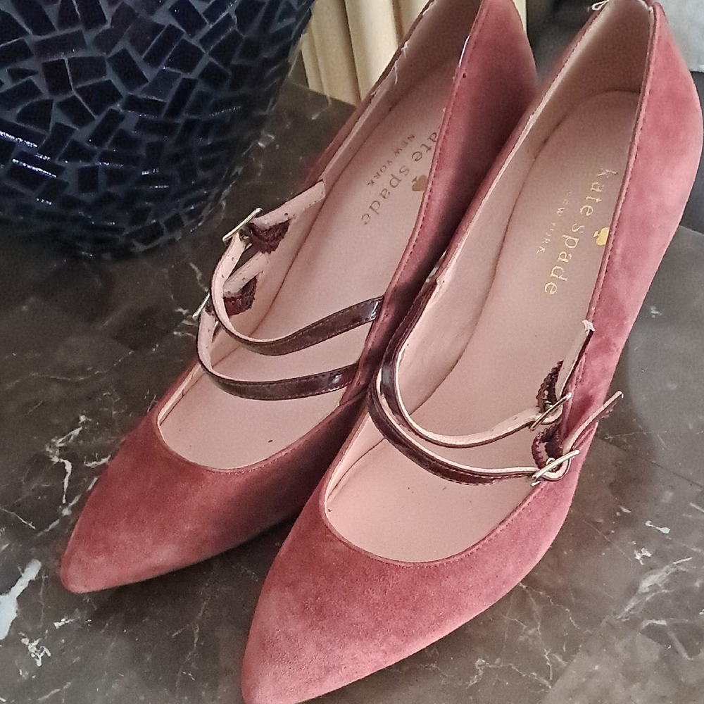Kate Spade Women's Pink Suede Heels